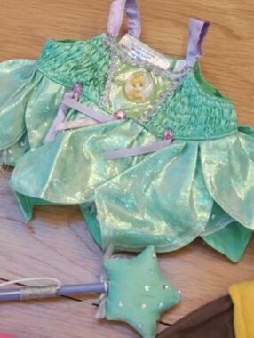 Kids Fairy Dress-Up Costume Top and Wand - Green